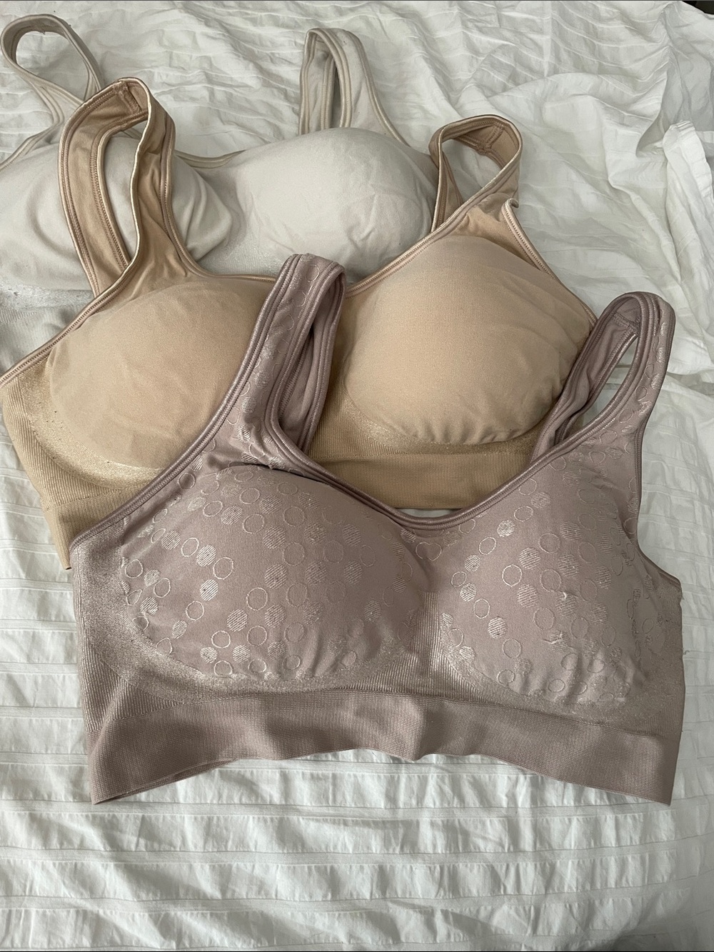 Bali Seamless Comfort Wireless Bra - Neutral Multi-Pack L